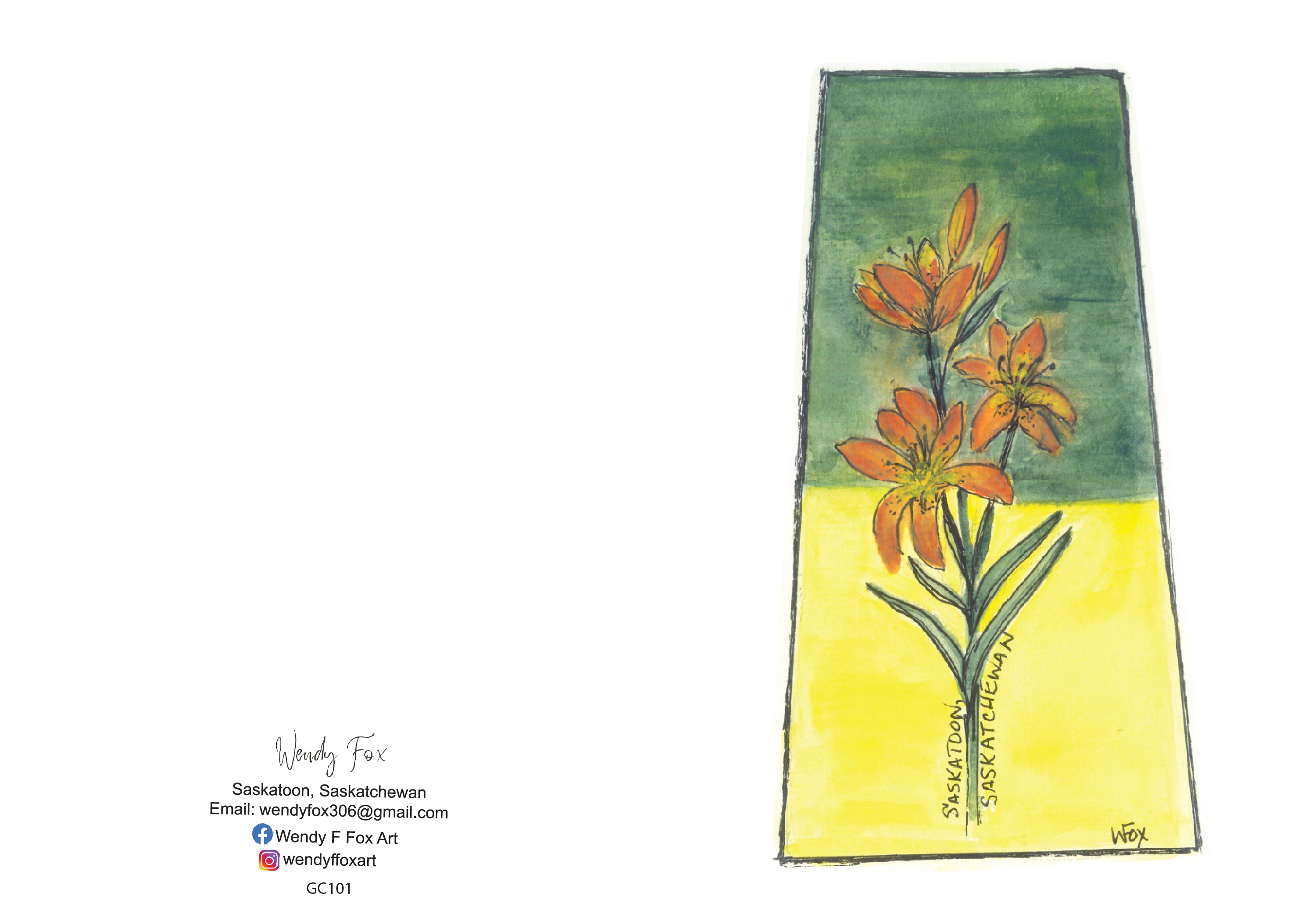 5x7 Inch Original Art Cards with Envelope