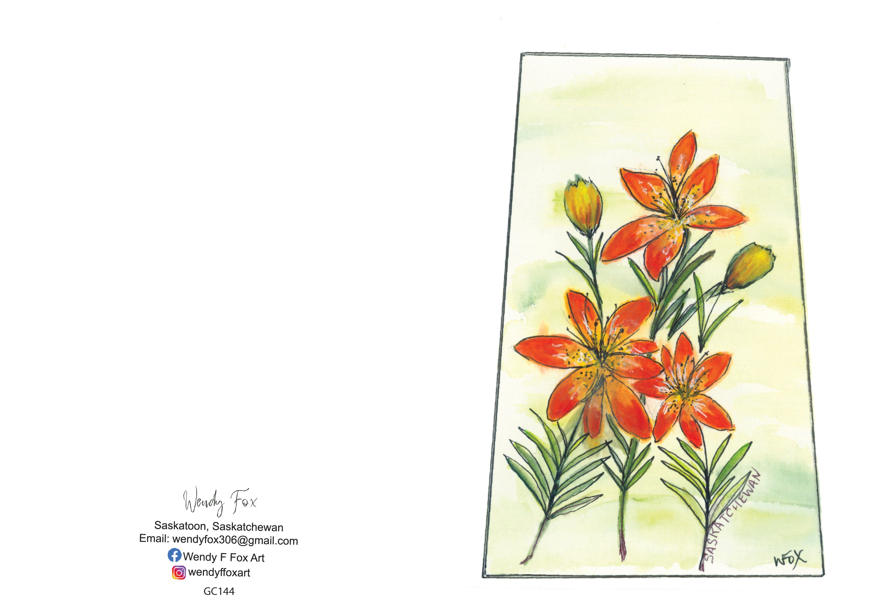 5x7 Inch Original Art Cards with Envelope