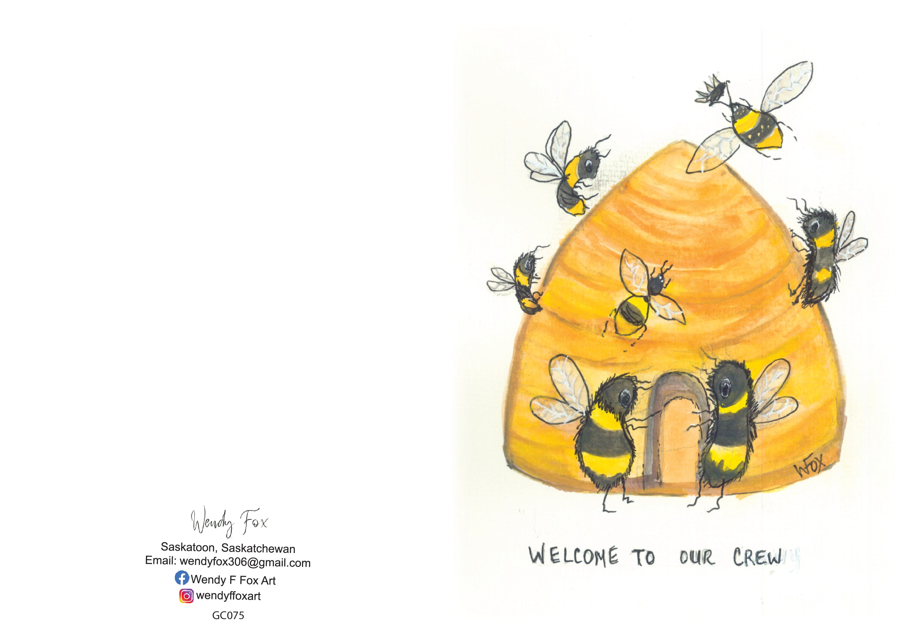 5x7 Inch Original Art Cards with Envelope