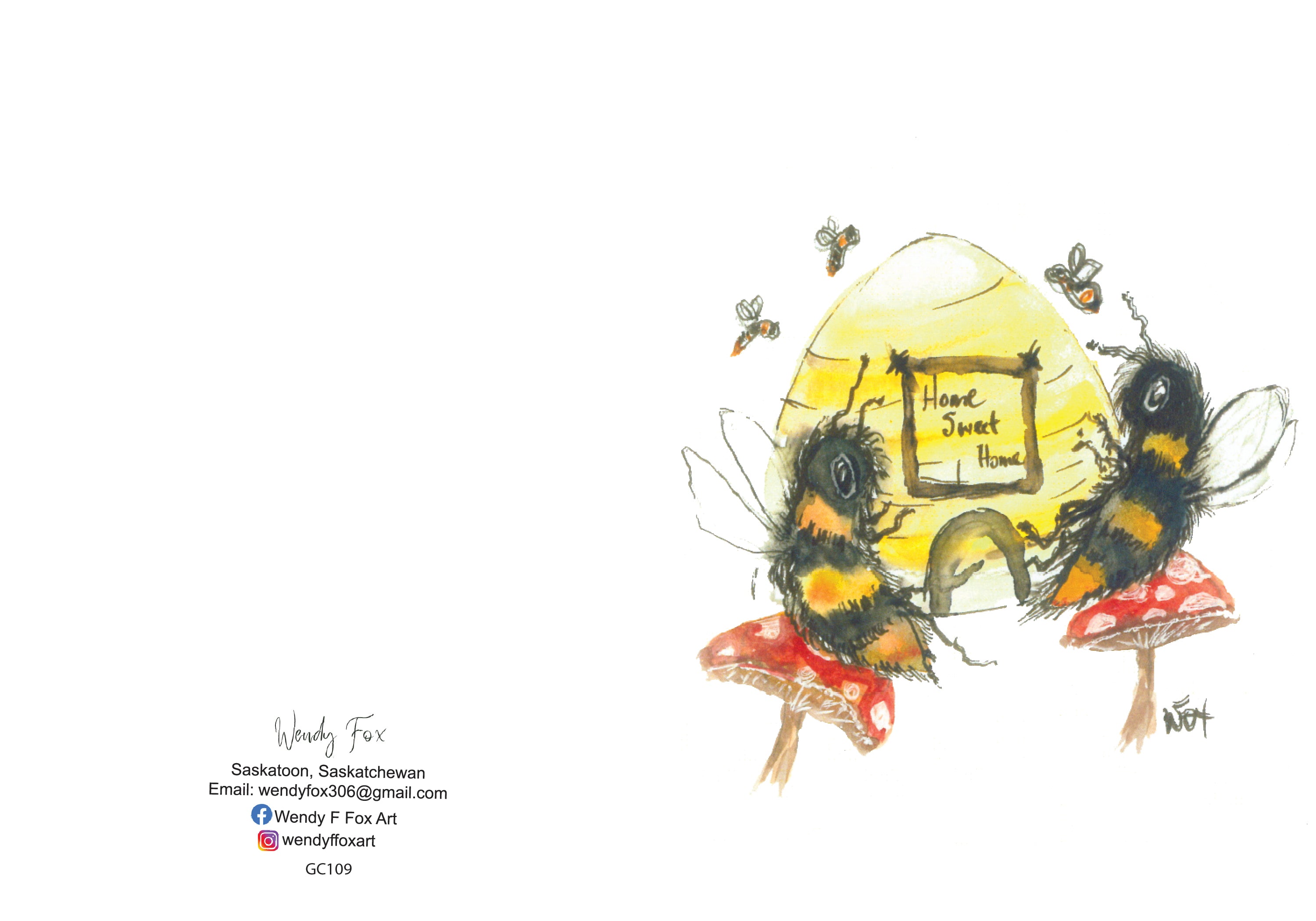 5x7 Inch Original Art Cards with Envelope