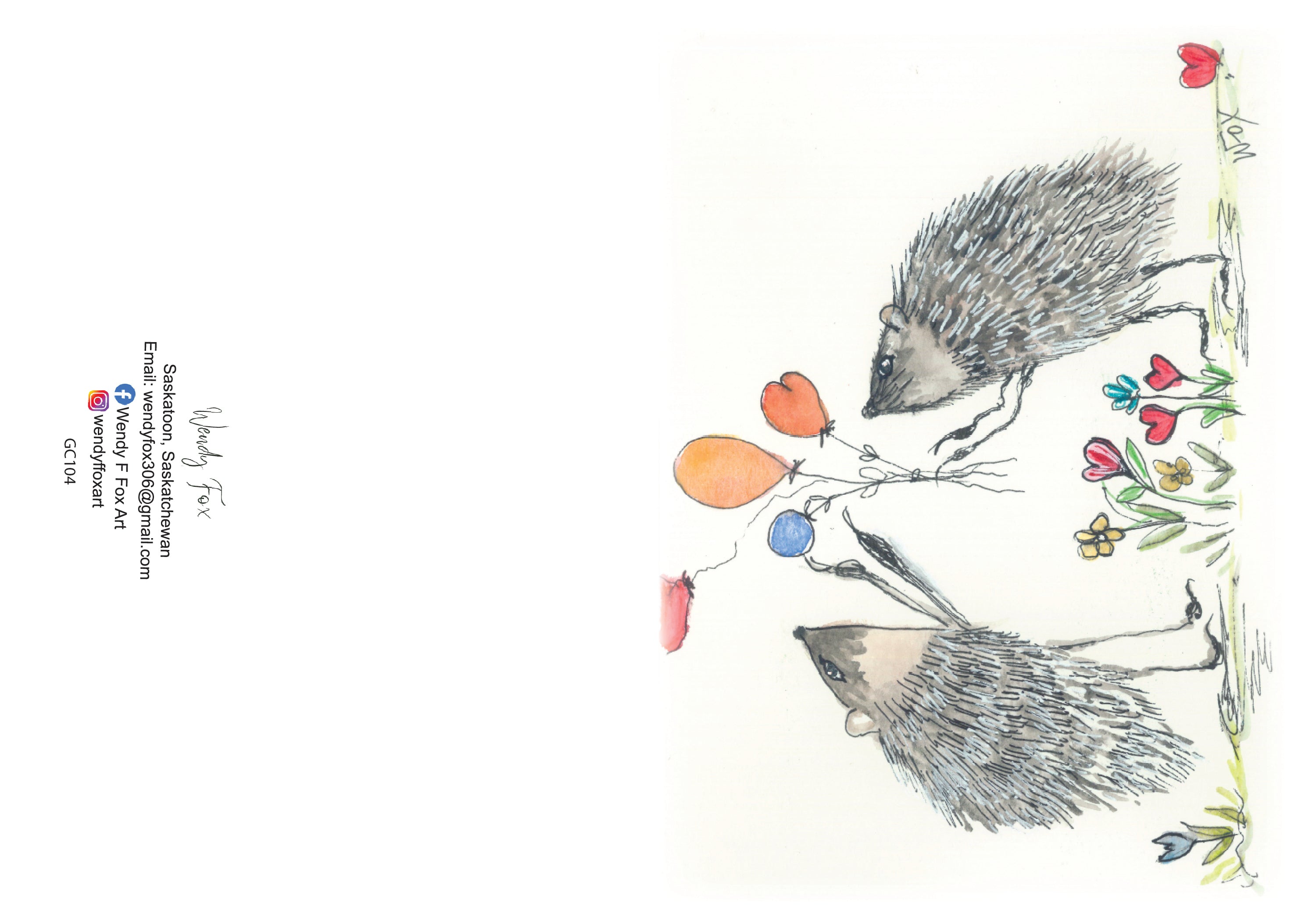 5x7 Inch Original Art Cards with Envelope