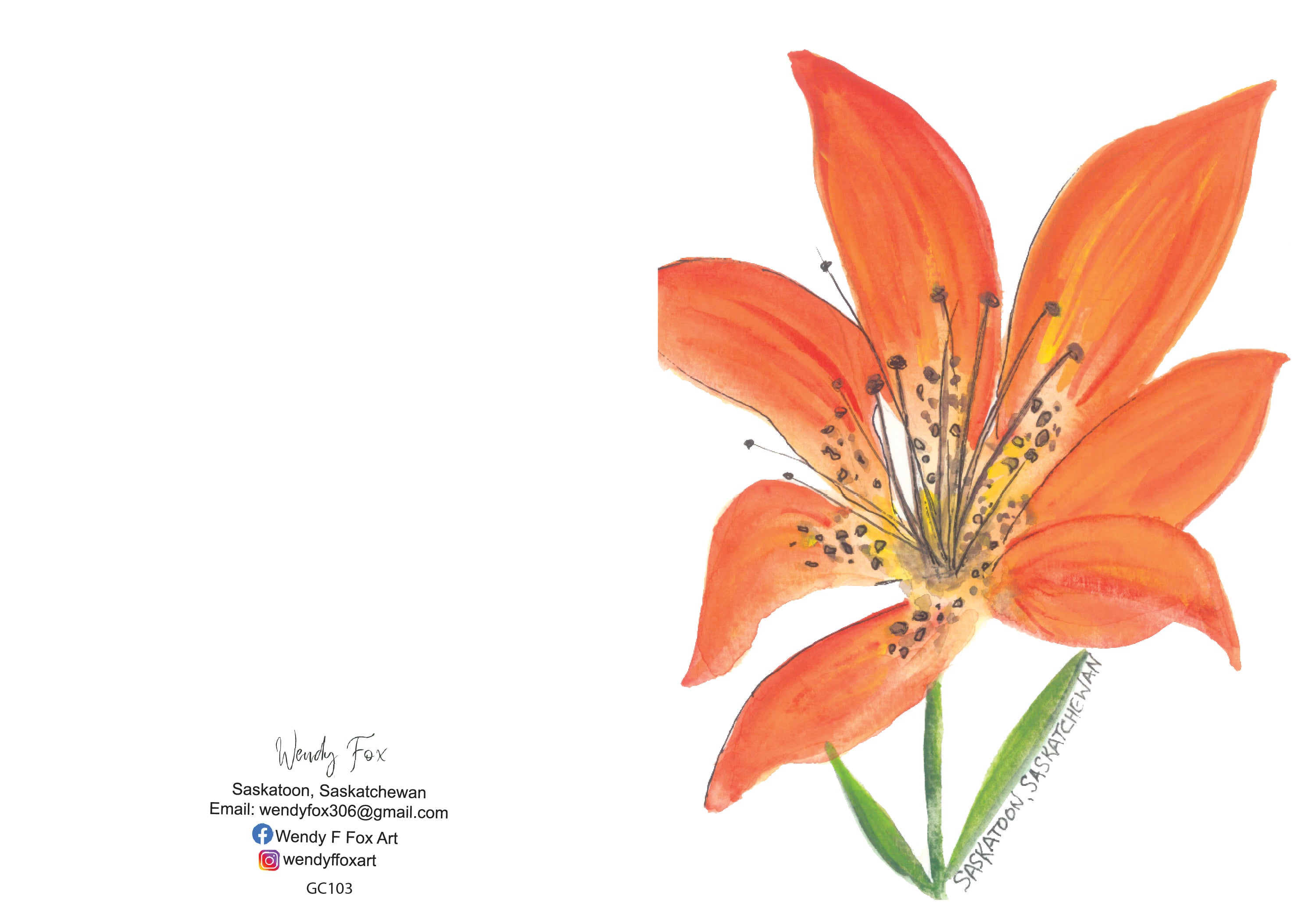 5x7 Inch Original Art Cards with Envelope
