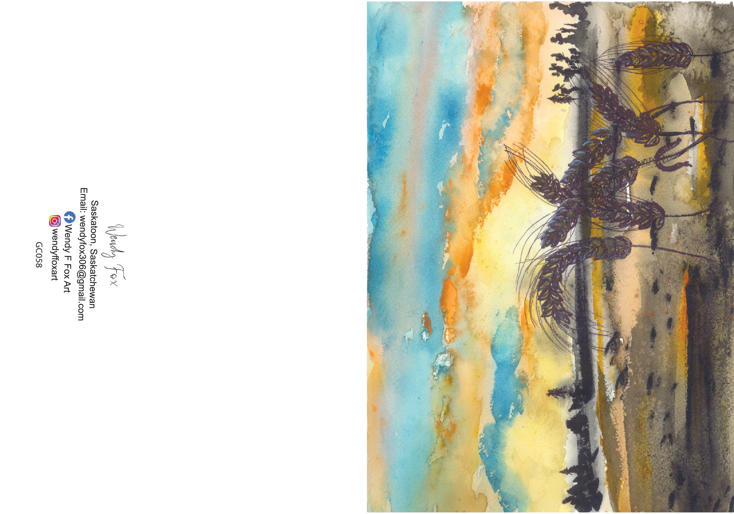 5x7 Inch Original Art Cards with Envelope