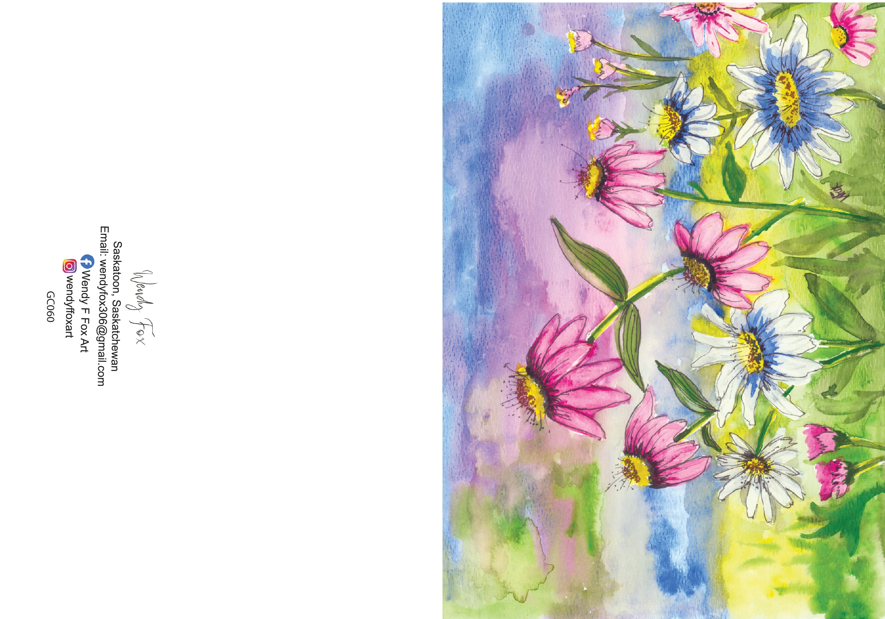 5x7 Inch Original Art Cards with Envelope