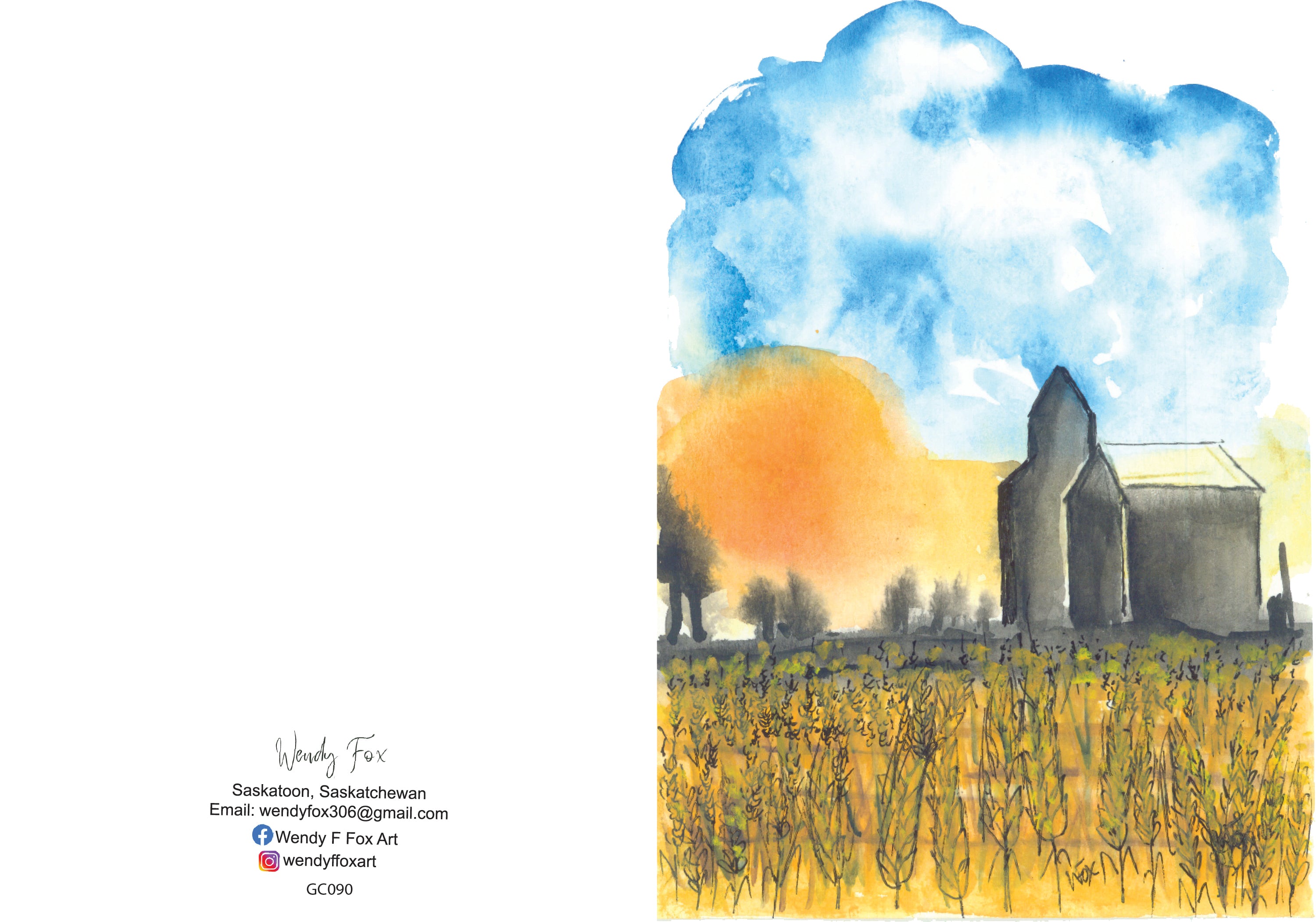 5x7 Inch Original Art Cards with Envelope