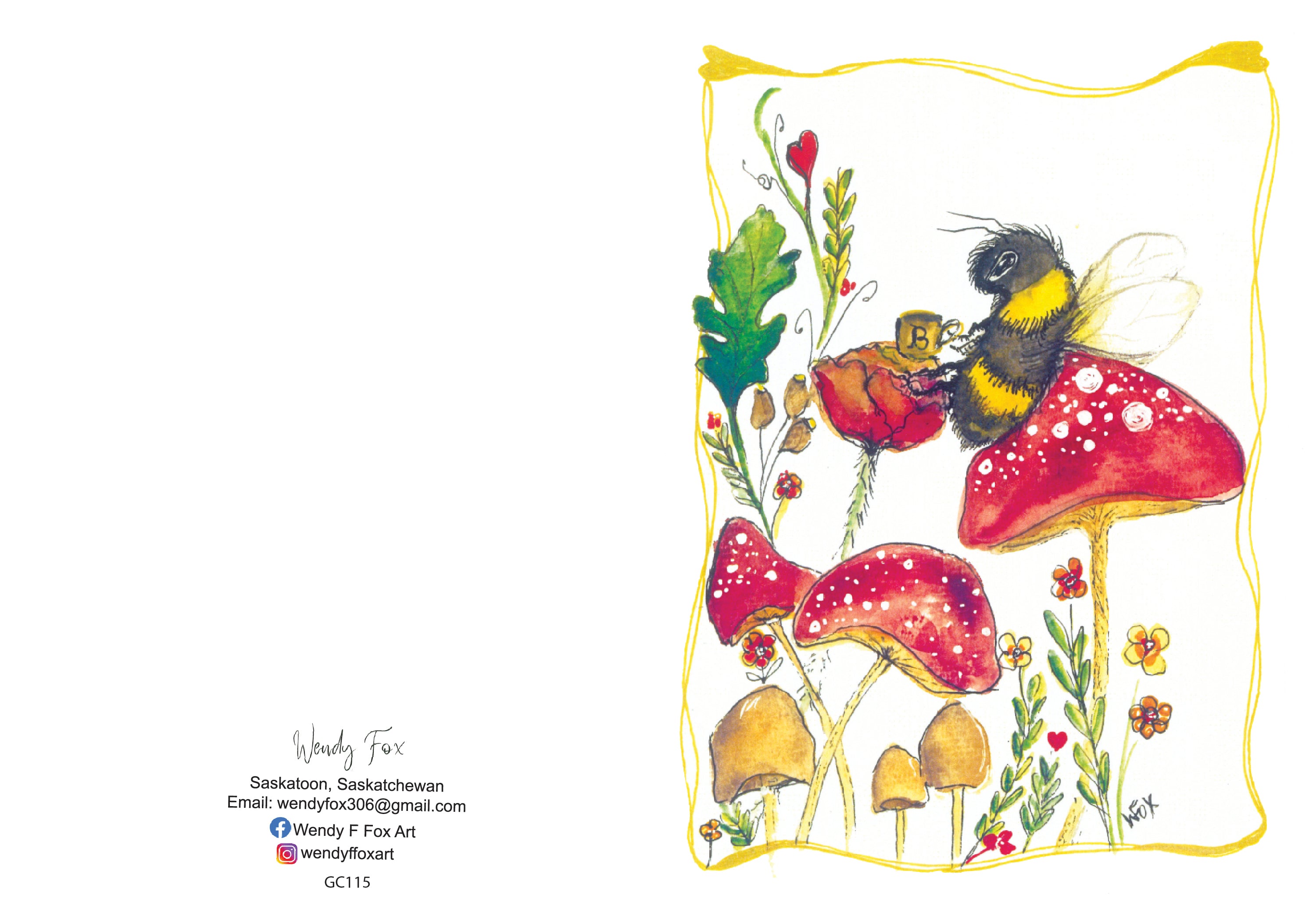 5x7 Inch Original Art Cards with Envelope