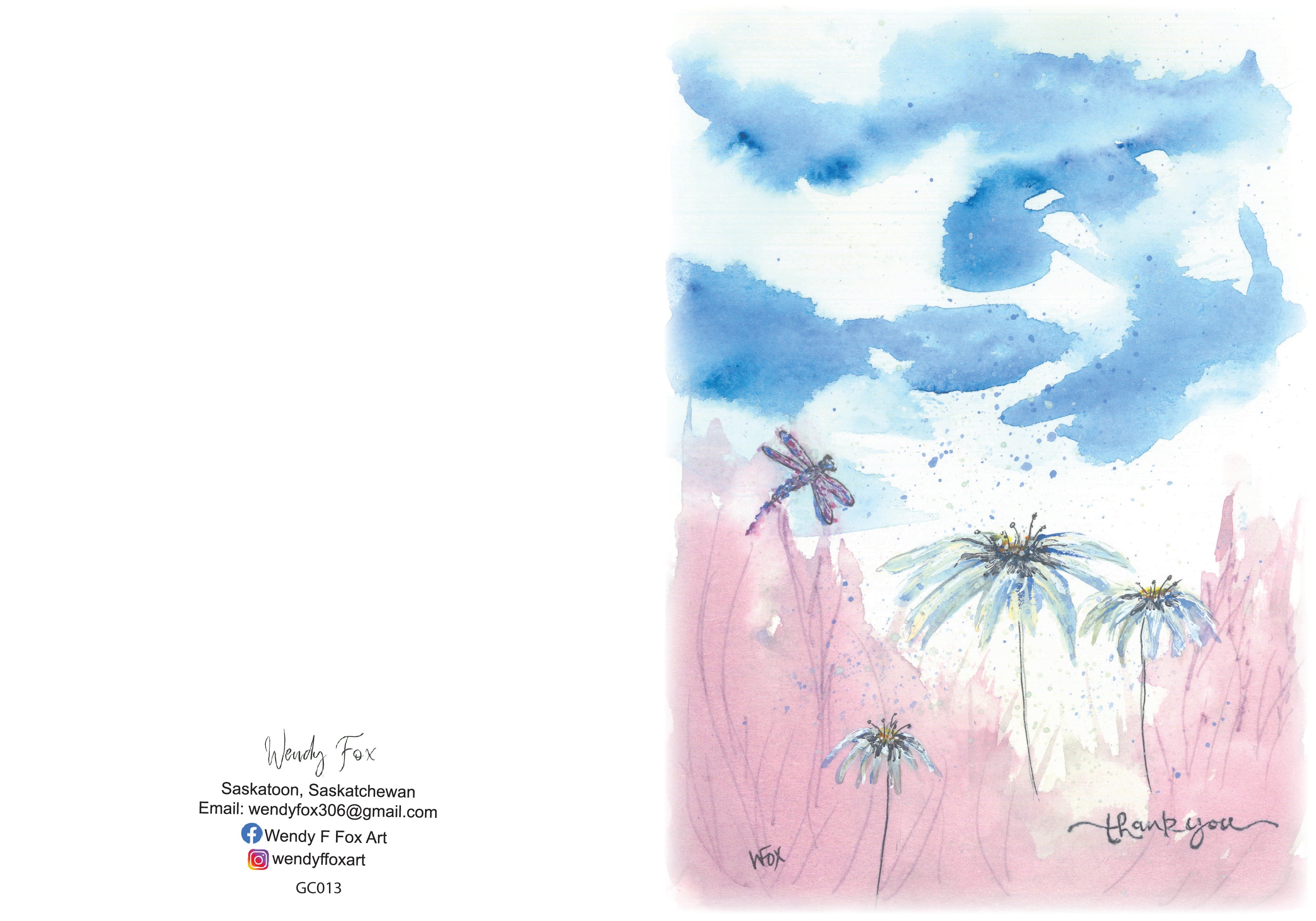 5x7 Inch Original Art Cards with Envelope