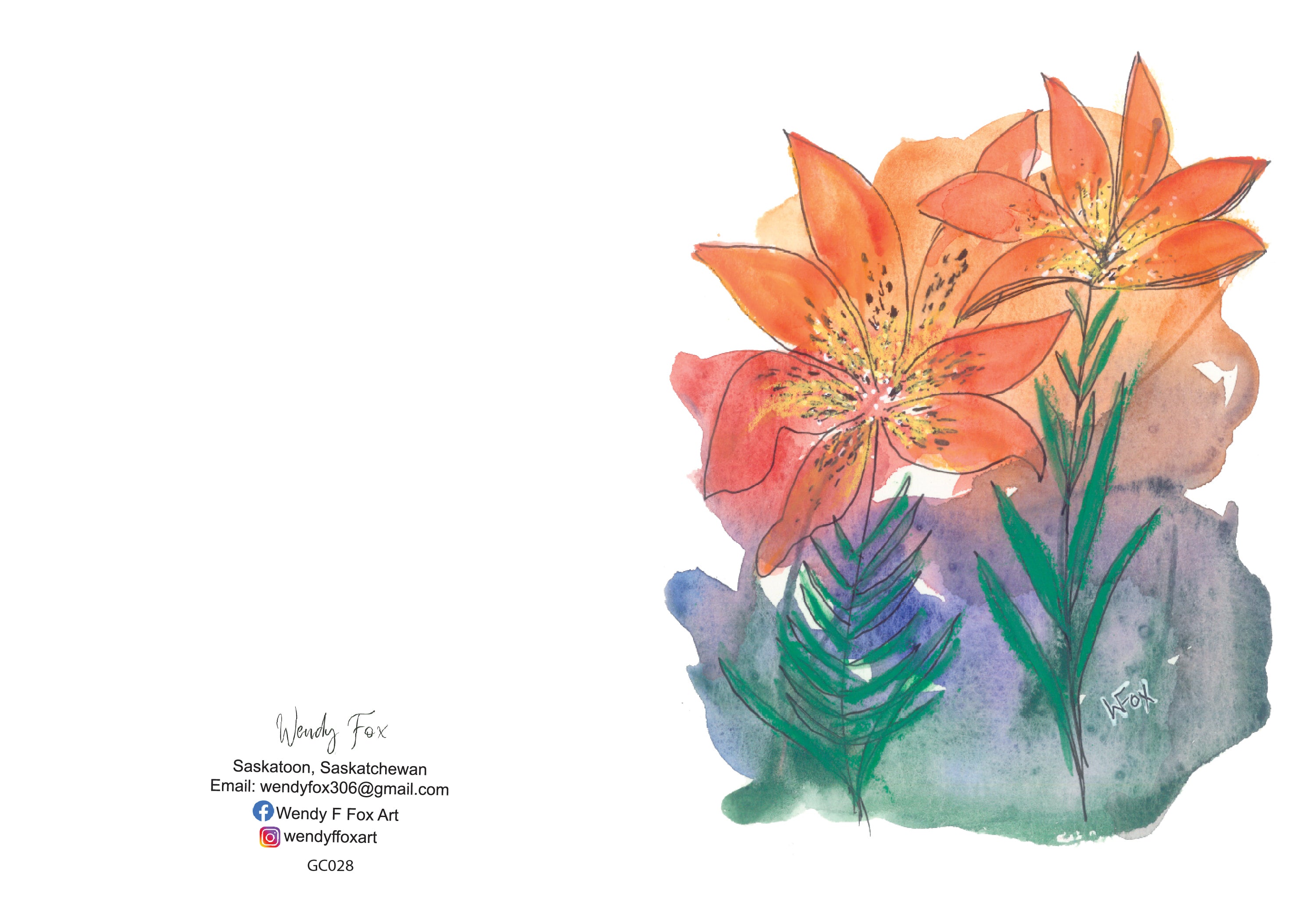 5x7 Inch Original Art Cards with Envelope