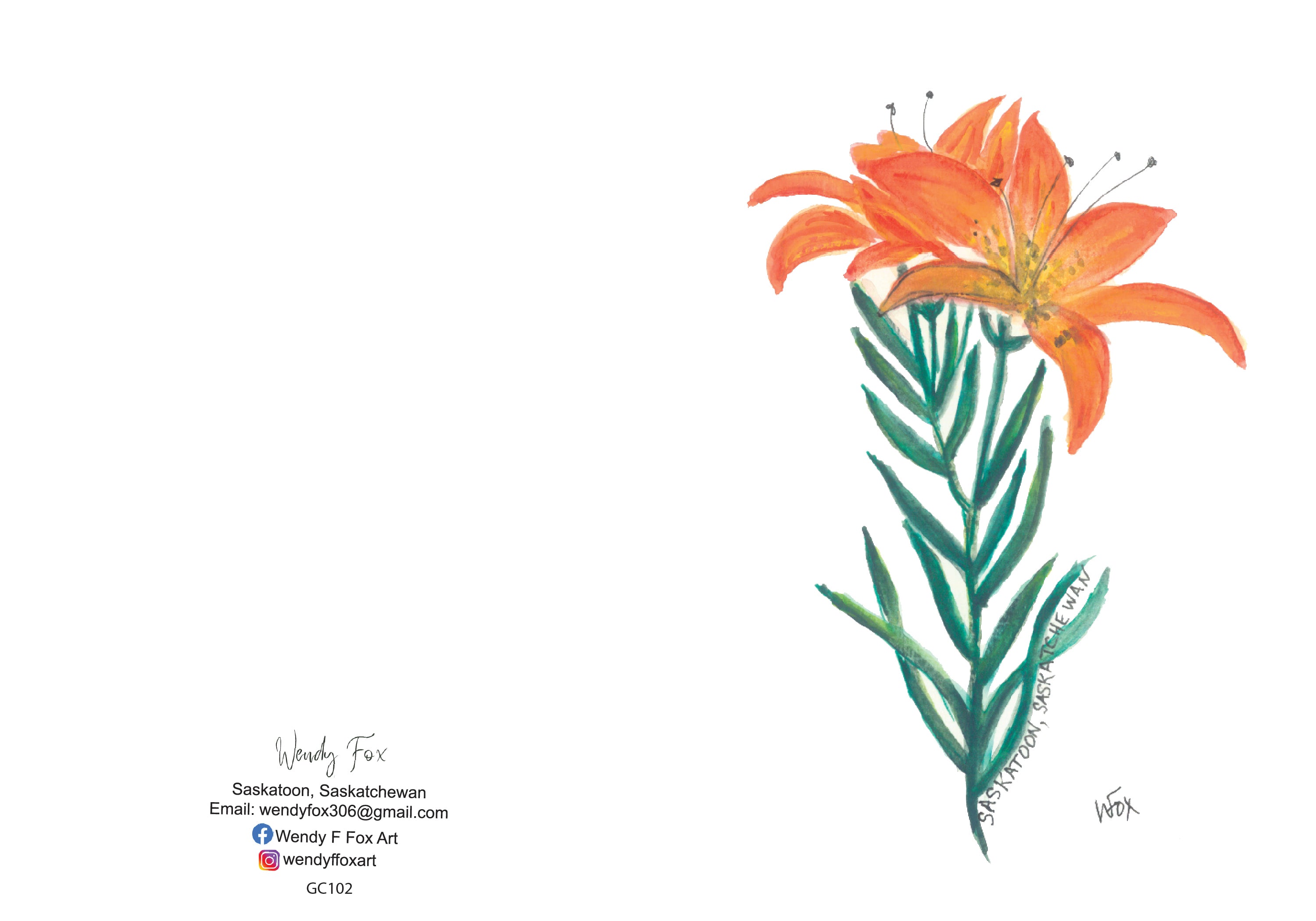 5x7 Inch Original Art Cards with Envelope